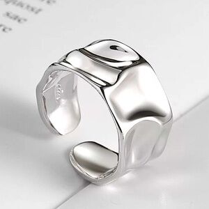 Irregular Sterling Silver Cuff Ring